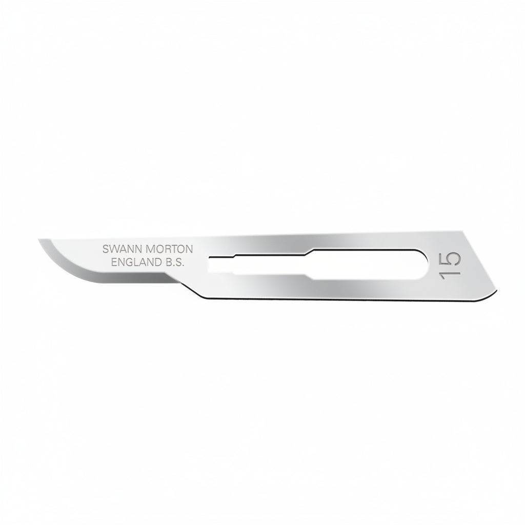 02SMV15 CARBON STEEL, NON-STERILE SZ  15-SWANN MORTON BLADE 100/box (20pks of 5 blades)