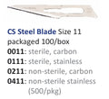 CS Sterile Carbon Steel Size 10