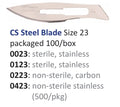 CS Non-Sterile Carbon Steel Size 23