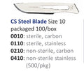 CS Sterile Stainless Steel Size 10