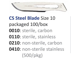 CS Non-Sterile Stainless Steel Size 10A