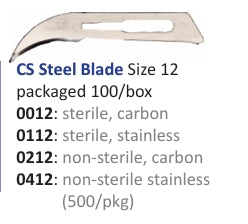 CS Non-Sterile Carbon Steel Size 12