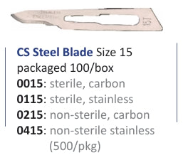 CS Non-Sterile Carbon Steel Size 15