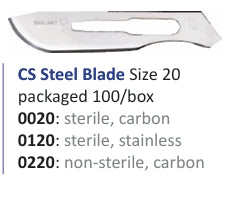 CS Sterile Stainless Steel Size 20