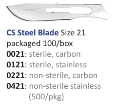 CS Sterile Stainless Steel Size 21