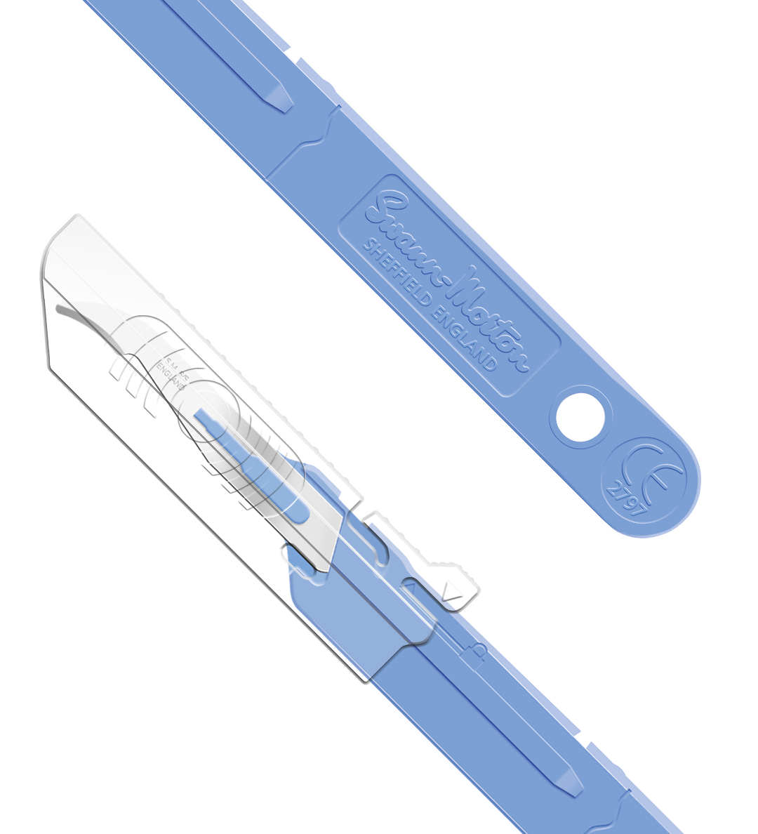 SM3626	STITCH CUTTER STERILE SAFETY SCALPEL (RETRACTING GUARD)	10/box